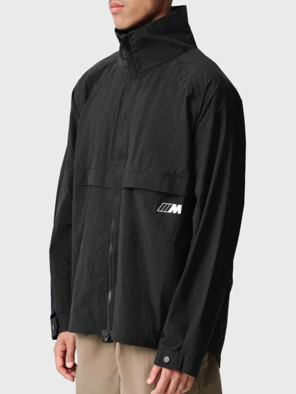 BMW IIIm  Black Lightweight Zip-Front Rain Jacket